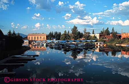 Stock Photo #5197: keywords -  america american buildings city cloud clouds community dawn flat harbor horz idaho lake marina neighborhood quiet reflection river rural safe safety sandpoint secure security small smooth still town water