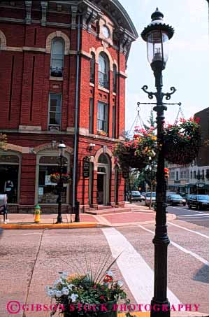 Stock Photo #5214: keywords - america american buildings city community downtown doylestown intersection main neighborhood pennsylvania road rural safe safety secure security small street town traditional vert