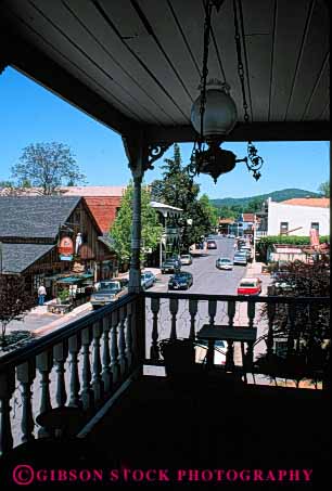 Stock Photo #5219: keywords -  america american balcony buildings california city community country downtowm elevated gold historic history jamestown lode main mother neighborhood old porch road rural safe safety secure security small street town vert view west western