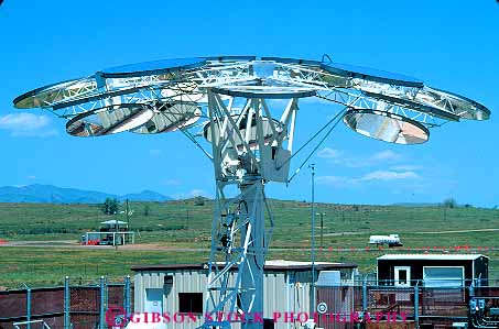 Stock Photo #12573: keywords -  colorado dish electric electrical electricity energy equipment experiment experiments facility federal generate generates generating generation golden government high horz industrial industry laboratory machine modern national plant project renewable research researches researching science scientific stainless steel sterling sun sunlight system tech technological technology