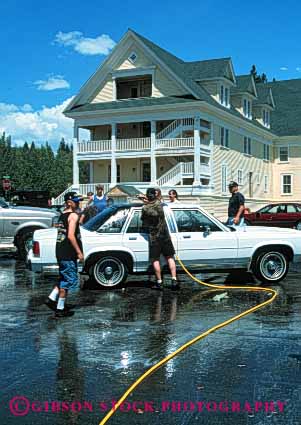 Stock Photo #5371: keywords -  adolescence adolescent adolescents california car clean cleaning fund help high mccloud money project public raise raiser school service social students summer teenage teenagers teens vert wash water wet