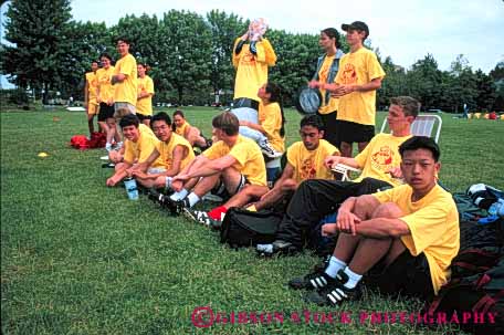 Stock Photo #5374: keywords -  adult class college ethnic field frisbee gender group high horz interaction man men mixed recreation school social sport student team teen teenager teenagers trip ultimate woman women young