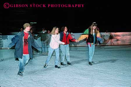 Stock Photo #5385: keywords -  adult class cold dark field group high horz ice interact interacting interaction night recreation school skating social sport student students teen teenage teenager teenagers trip winter woman women young