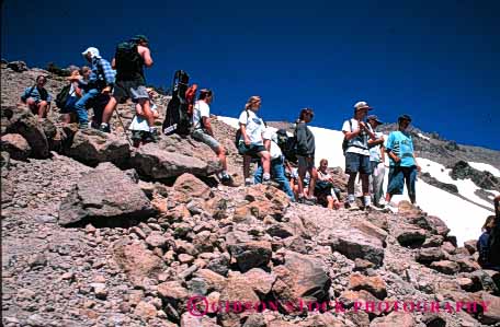 Stock Photo #5386: keywords - adult adventure ascend break california class climb climbers effort expedition field group high hill horz interaction lassen mount mountain mountaineer mountaineering recreation relax rest school sport sqocial strenuous student students summer take teen teenager teenagers together trip up woman women young