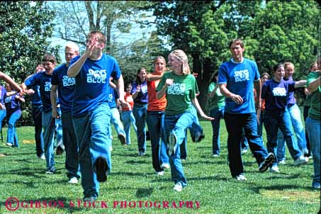 Stock Photo #5394: keywords -  adult blue class dance dancers dancing environment field gender group high horz interaction man men mixed nature outdoor outdoors outside perform performance performing recreation school show social student students summer teen teenage teenager teenagers trip uniform woman women young