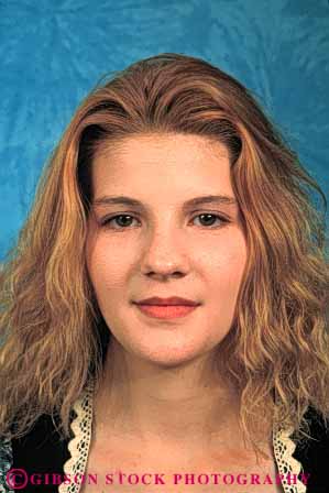 Stock Photo #5401: keywords -  eye eyes face girl hair head nose portrait released studio teenage vert woman young