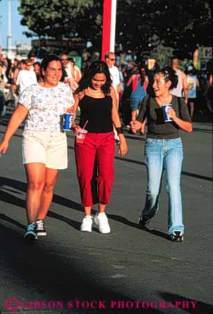 Stock Photo #5406: keywords -  adult california class ethnic fair field girls group high hispanic interaction laugh minority outdoor outdoors outside recreation sacramento school social state student students summer teen teenage teenager teenagers three trip vert woman women young