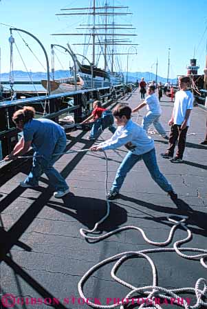 Stock Photo #5418: keywords -  adolescence adolescent adolescents adult boys class education field francisco friend friends gender girls group high interaction junior lines man maritime men middle mix museum national outdoor outdoors outside pull recreation san school ship social student students summer teen teenager teenagers teens trip vert woman women young