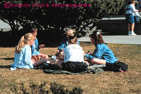 Stock Photo #5428: keywords -  adolescence adolescent adolescents adult between chat children class classes field friend friends girls gossip group high horz interaction junior middle outdoor outdoors outside recreation relax school social student students summer talk teen teenager teenagers teens trip woman women young