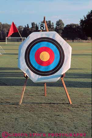 Stock Photo #13488: keywords -  aim aiming aims archery bulls circle circles circular colorful concentric eye round target targets vert