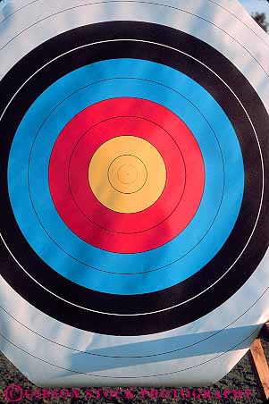 Stock Photo #13489: keywords -  aim aiming aims archery bulls circle circles circular colorful concentric eye round target targets vert